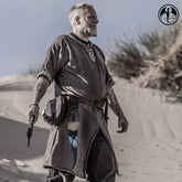 Viking Horn- Threaded Design Horn w/ Leather holster